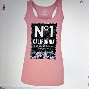 Pink California Graphic Tank Top